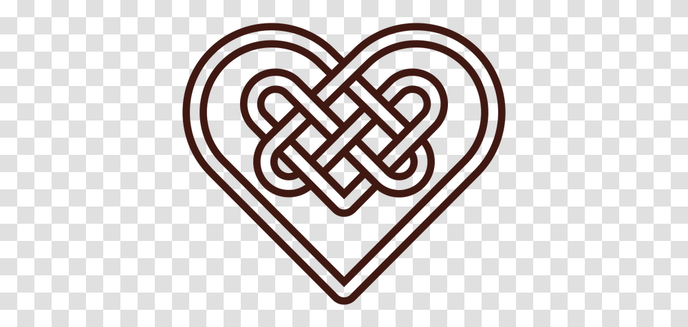 Celtic Heart Knot Stroke Love Celtic Knot Meaning, Rug,  Transparent Png