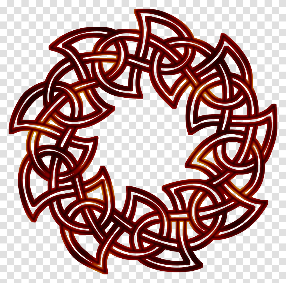 Celtic Knot Color Ornament Celtic Circle Red, Wreath, Dynamite, Bomb, Weapon Transparent Png