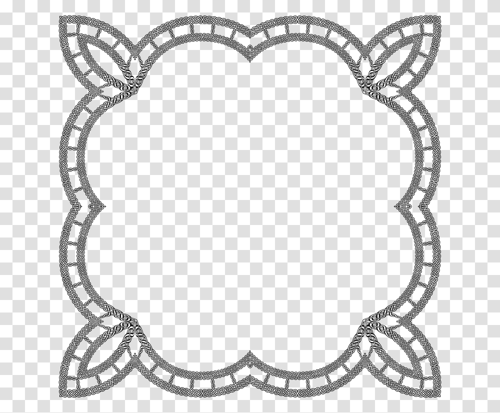 Celtic Knot Frame Circle Vector Background, Gray, World Of Warcraft Transparent Png