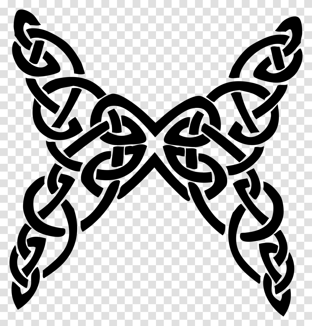 Celtic Knot Line Art Butterfly Icons, Gray, World Of Warcraft Transparent Png