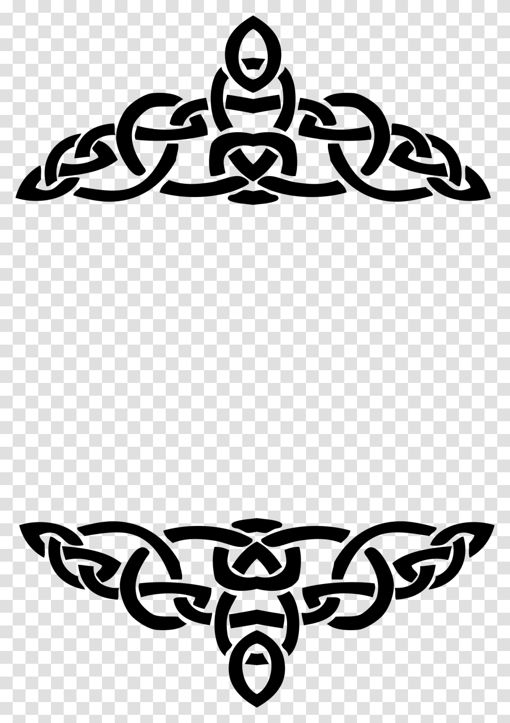 Celtic Knot Line Art Frame Icons, Gray, World Of Warcraft Transparent Png