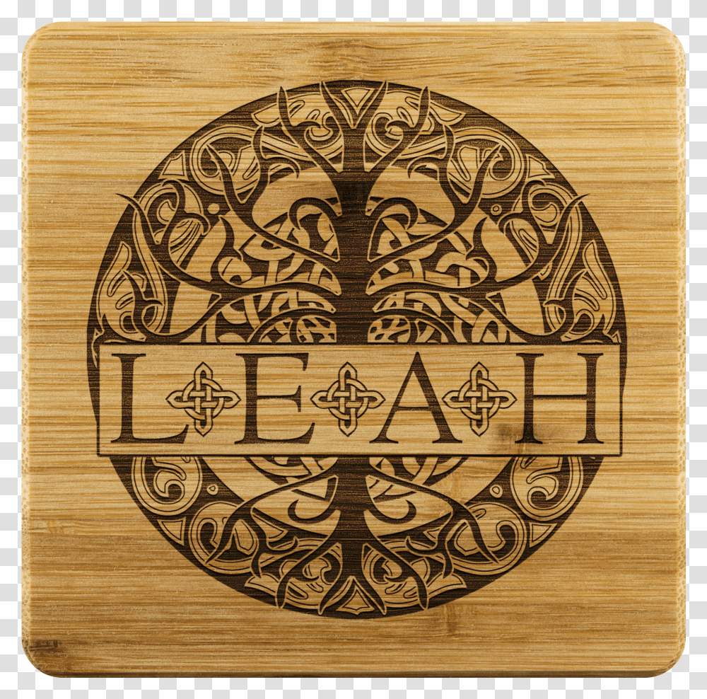 Celtic Leah Tree Bamboo CoastersClass, Rug, Wood, Label Transparent Png