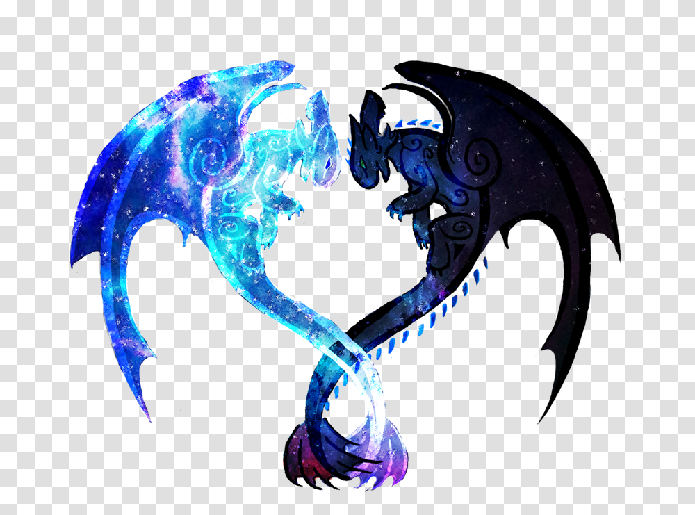 Celtic Night Light Furies By Monocerosarts Light Fury And Night Fury Baby, Sea Life, Animal, Mammal, Seahorse Transparent Png