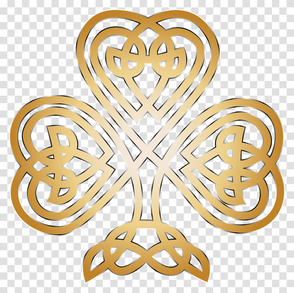 Celtic Shamrock Mod Clip Arts Celtic Knot Shamrock Heart, Stencil Transparent Png