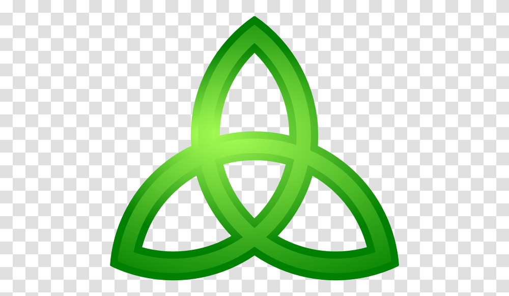 Celtic Trinity Knot Clipart Christianity Symbol Trinity With Cross, Logo, Trademark, Triangle, Green Transparent Png