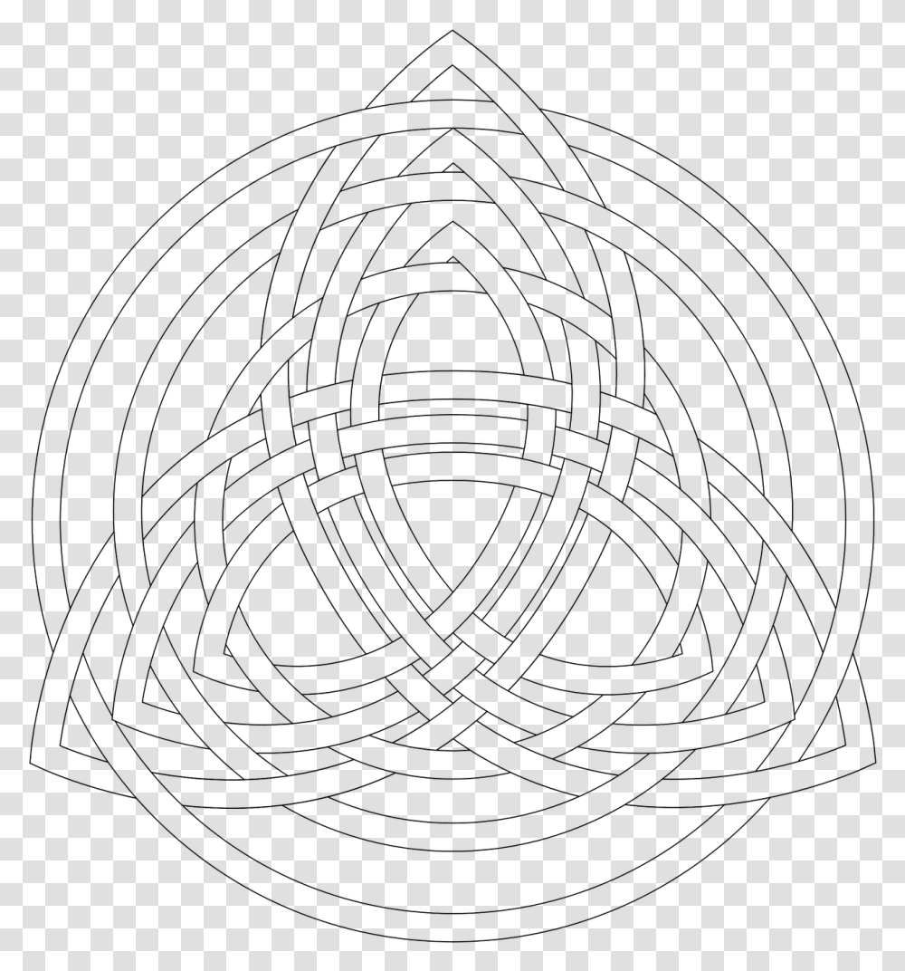 Celtic Trinity Knot Colouring, Gray, World Of Warcraft Transparent Png