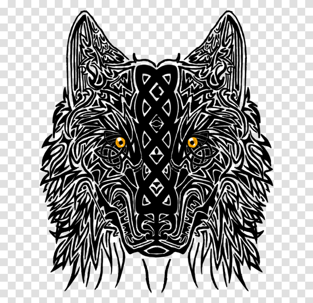 Celtic Wolf Tattoo By Dragonoir D4r5t4b Wolf Head Background, Architecture, Building, Stencil, Pillar Transparent Png
