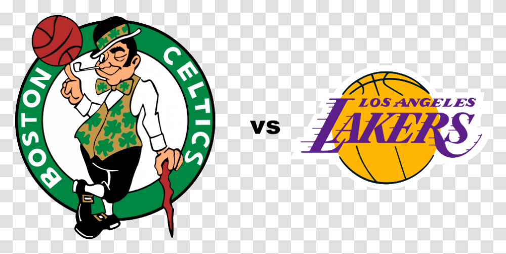 Celtics Vs Lakers Logos, Person, Human, Trademark Transparent Png