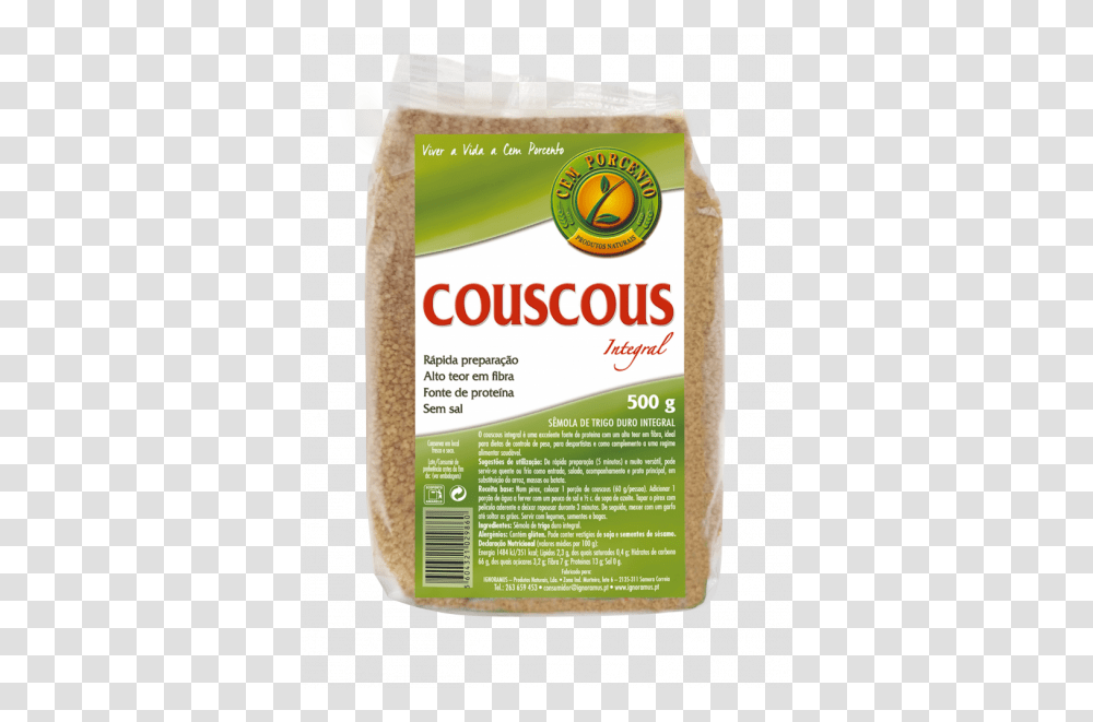 Cem Porcento Couscous Integral Couscous Integral, Plant, Flyer, Food, Vegetable Transparent Png