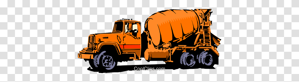 Cement Mixer Royalty Free Vector Clip Art Illustration, Transportation, Vehicle, Tractor, Bulldozer Transparent Png