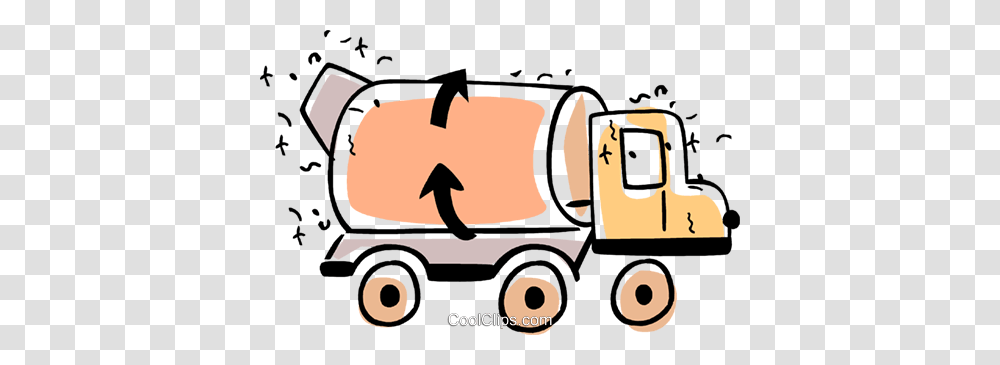 Cement Mixers Royalty Free Vector Clip Art Illustration, Vehicle, Transportation, Truck, Weapon Transparent Png