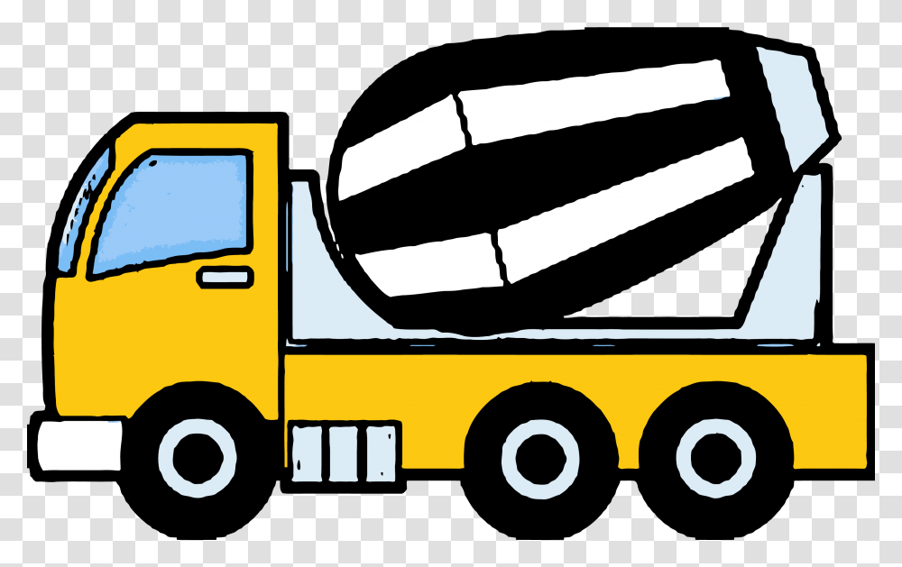 Cement Truck Construction Clipart, Vehicle, Transportation, Bus, Tow Truck Transparent Png