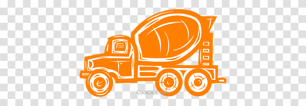 Cement Truck Royalty Free Vector Clip Art Illustration, Vehicle, Transportation, Fire Truck, Plant Transparent Png