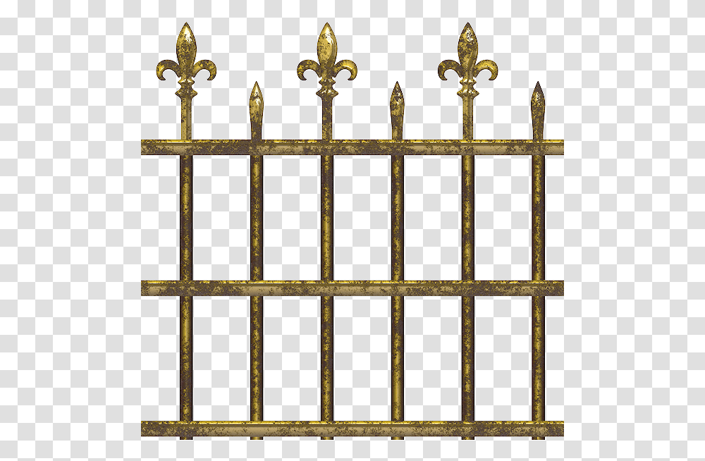 Cemetary Clipart Old Metal Fence, Gate, Cross, Silhouette Transparent Png