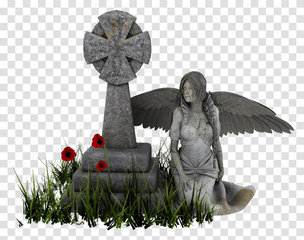 Cemetery Angel, Person, Human, Cross Transparent Png