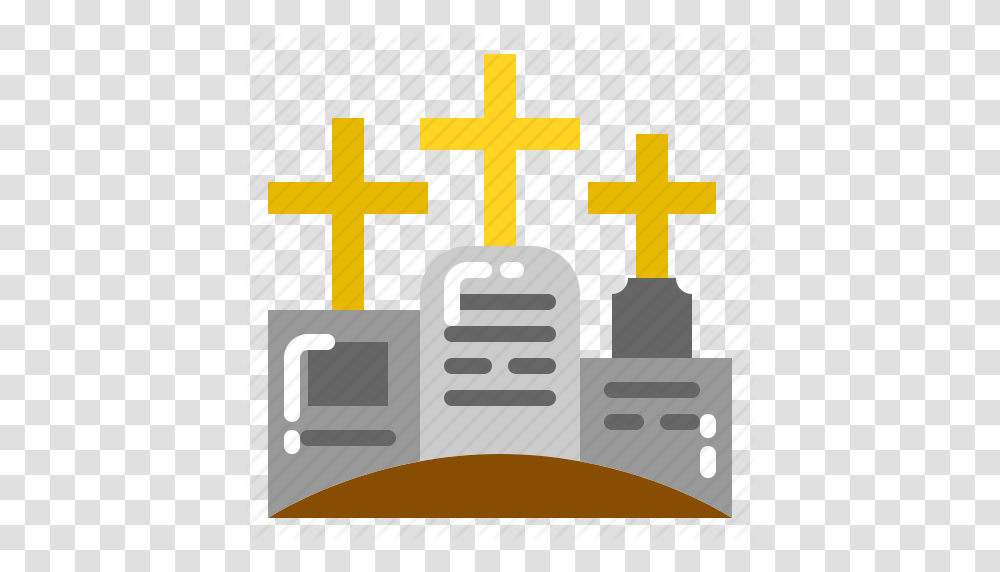 Cemetery Death Grave Graveyard Tombstone Icon, Cross, Electronics, Computer Transparent Png