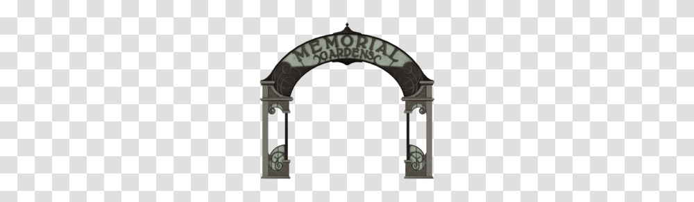 Cemetery Gates Clipart, Architecture, Building, Arched, Pillar Transparent Png