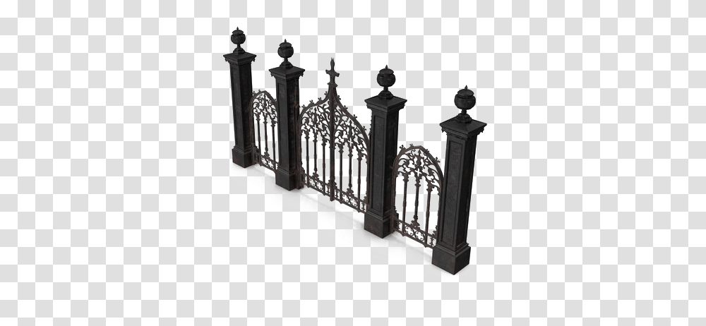 Cemetery Gates Free Modelos De Puertas De Cementerios, Silhouette, Architecture, Building, Furniture Transparent Png