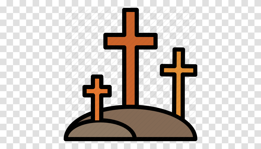 Cemetery Graveyard Halloween Horror Tomb Icon, Cross, Church, Architecture Transparent Png