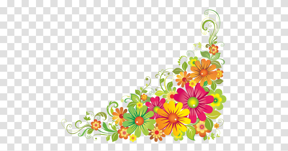 Cenefas Y Esquineros Tita K Lbumes Web De Picasa Flower Corner Clipart, Graphics, Floral Design, Pattern, Ornament Transparent Png