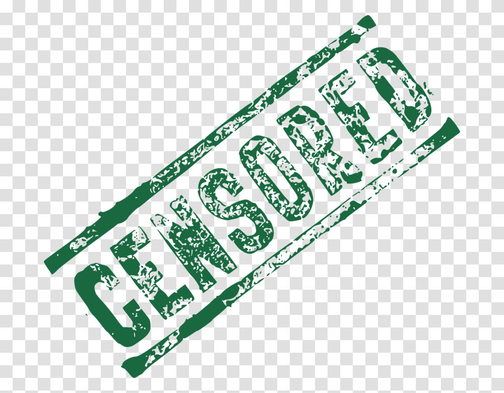 Censored Green Stamp Mark Flag Censorship, Word, Sash, Alphabet Transparent Png