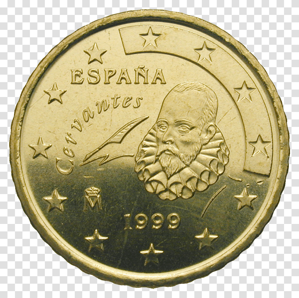 Cent Images 1999 50 Euro Cent, Coin, Money, Clock Tower, Architecture Transparent Png