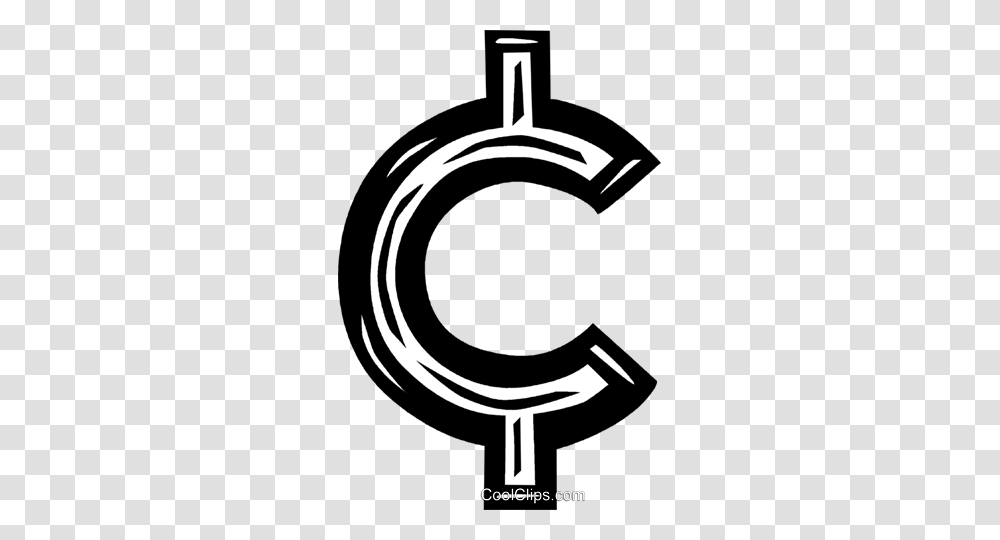 Cent Sign Royalty Free Vector Clip Art Illustration, Stencil, Emblem Transparent Png