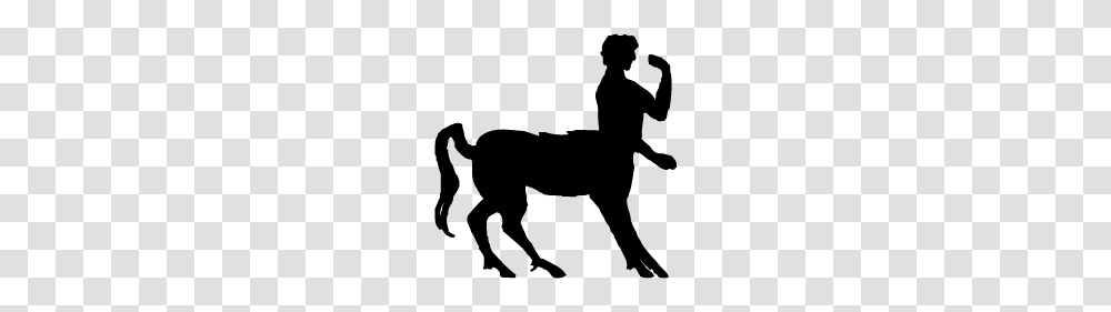 Centaur Silhouette Silhouette Of Centaur, Stencil, Person, People, Sport Transparent Png