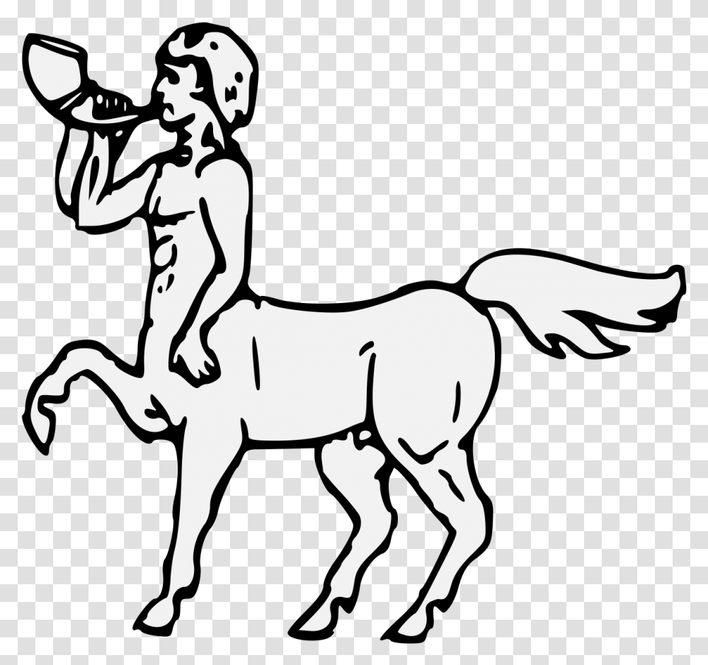Centaur Traceable Heraldic Art Mane, Horse, Mammal, Animal, Stencil Transparent Png