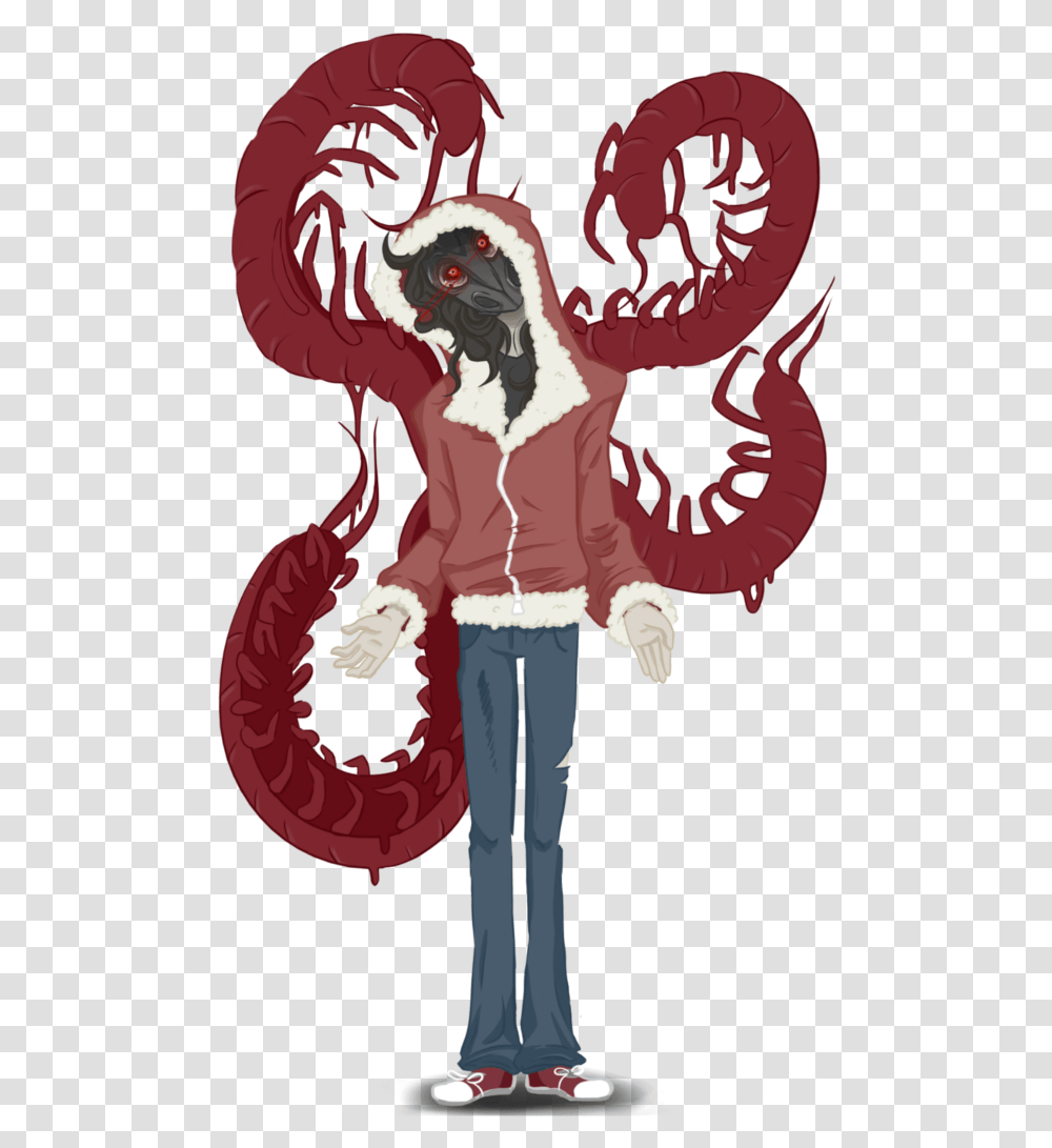 Centipede Wormtokyo Ghoul Centipede Worm Tokyo Ghoul, Person, Costume, Label Transparent Png