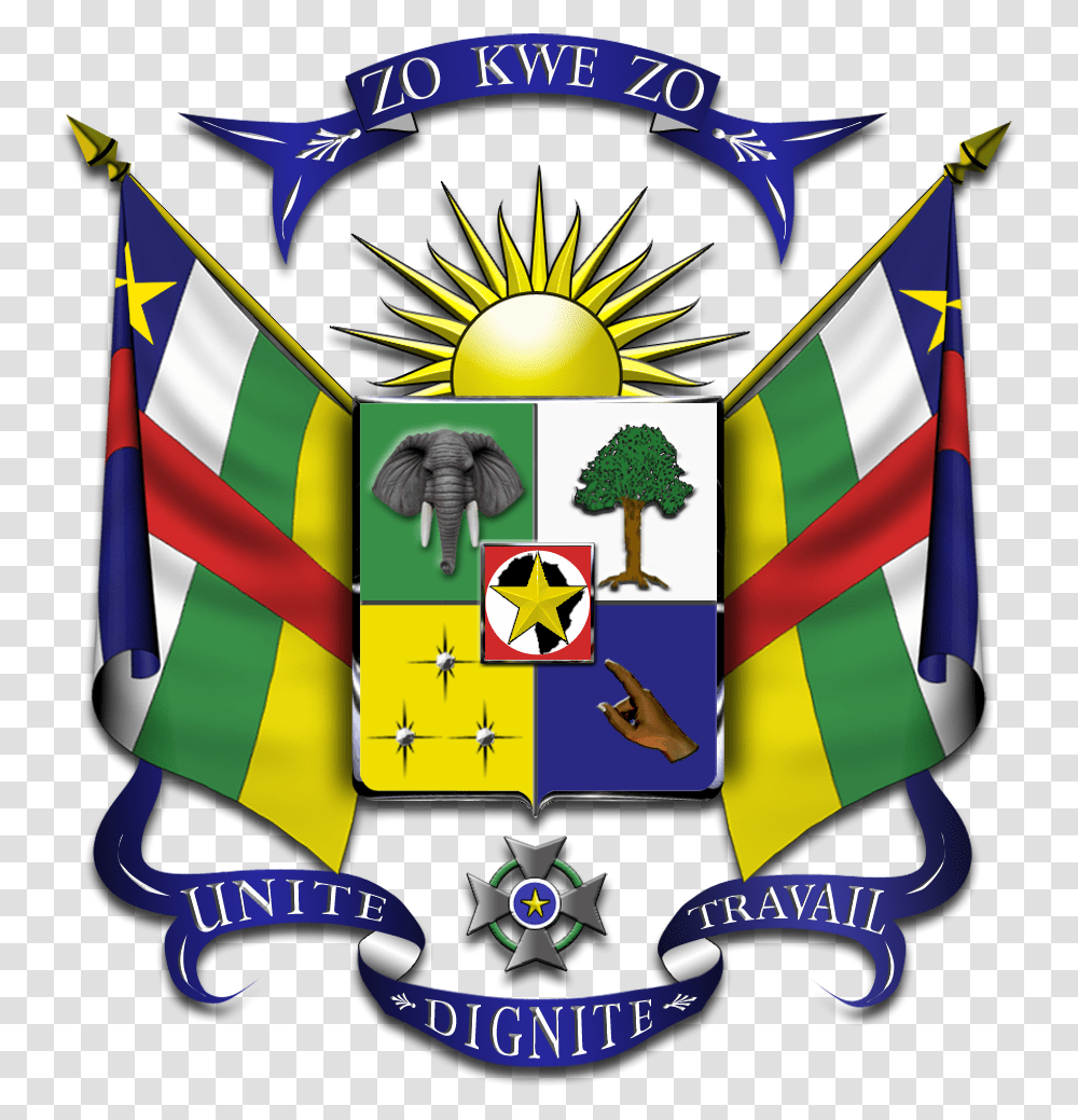 Central Africa Coat Of Arms, Logo Transparent Png