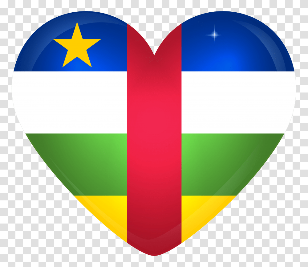 Central African Republic Large Heart, Balloon, Star Symbol, Logo Transparent Png
