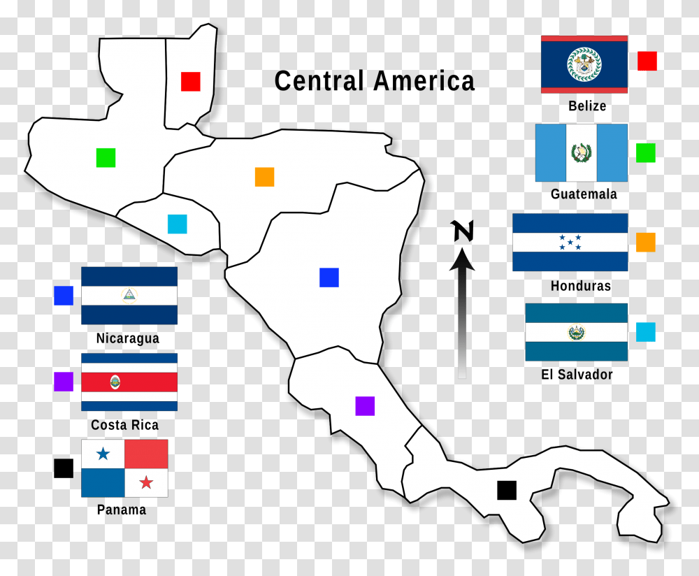 Central America Infographic Clip Arts, Plot, Diagram, Map Transparent Png