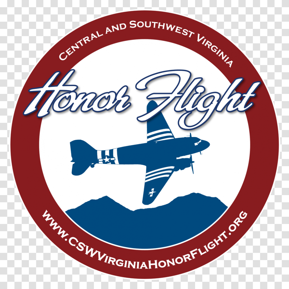 Central And Southwest Virginia Honor Flight Automotive Decal, Label, Text, Sticker, Logo Transparent Png