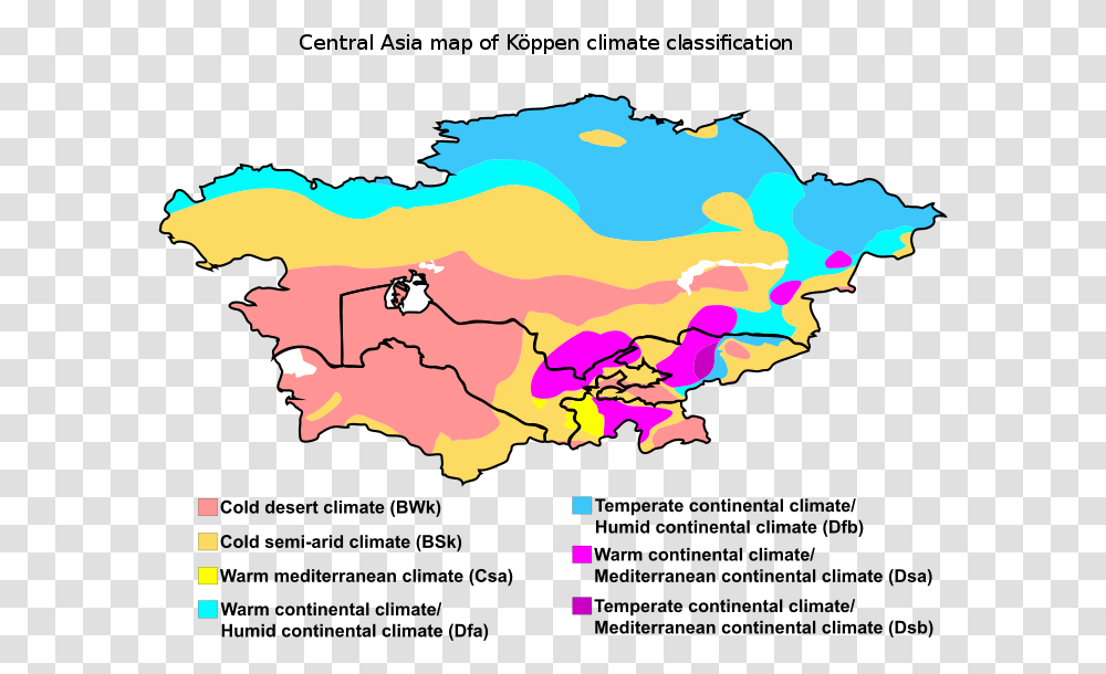 Central Asia Map Of Kppen Climate Classification Mediterranean Climate Of Asia, Diagram, Plot, Atlas, Nature Transparent Png