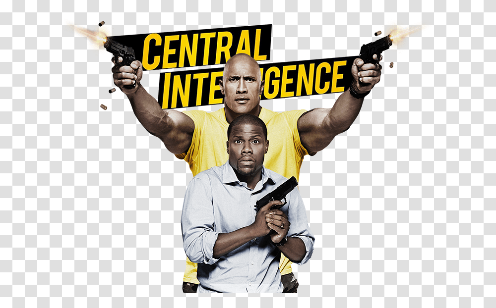 Central Intelligence Movie Logo, Person, People, Weapon, Word Transparent Png