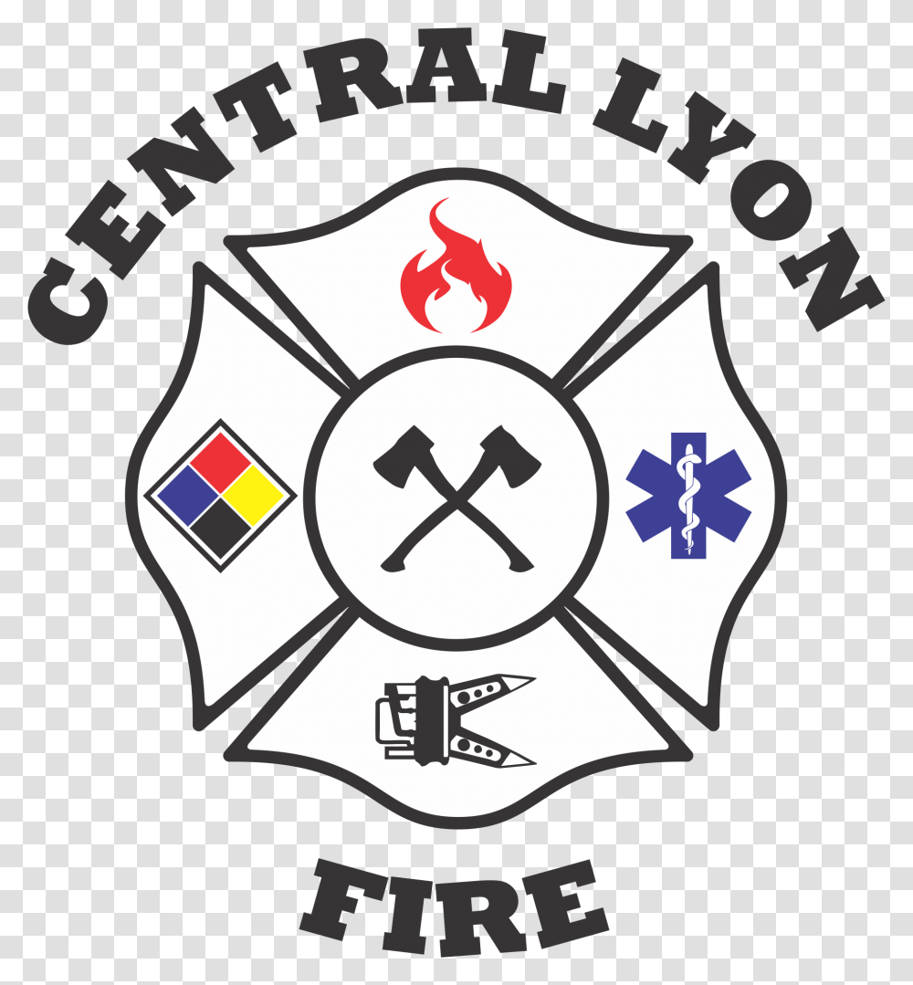 Central Lyon County Fire Logo, Armor, Trademark, Emblem Transparent Png