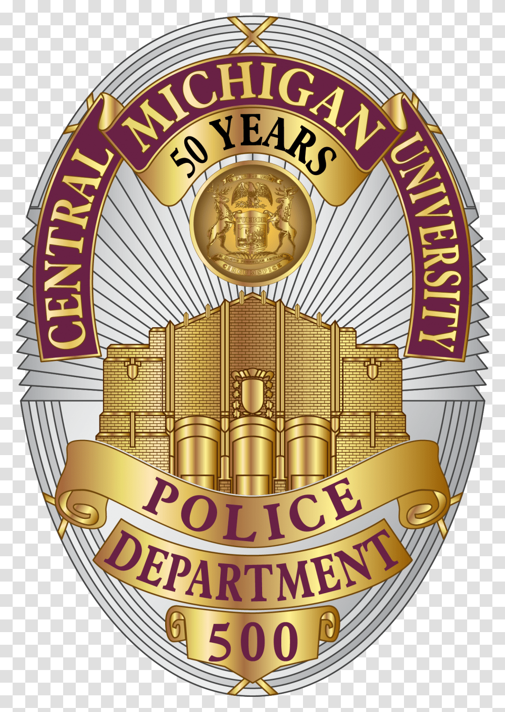 Central Michigan University Police State Football Logos, Symbol, Trademark, Badge, Emblem Transparent Png