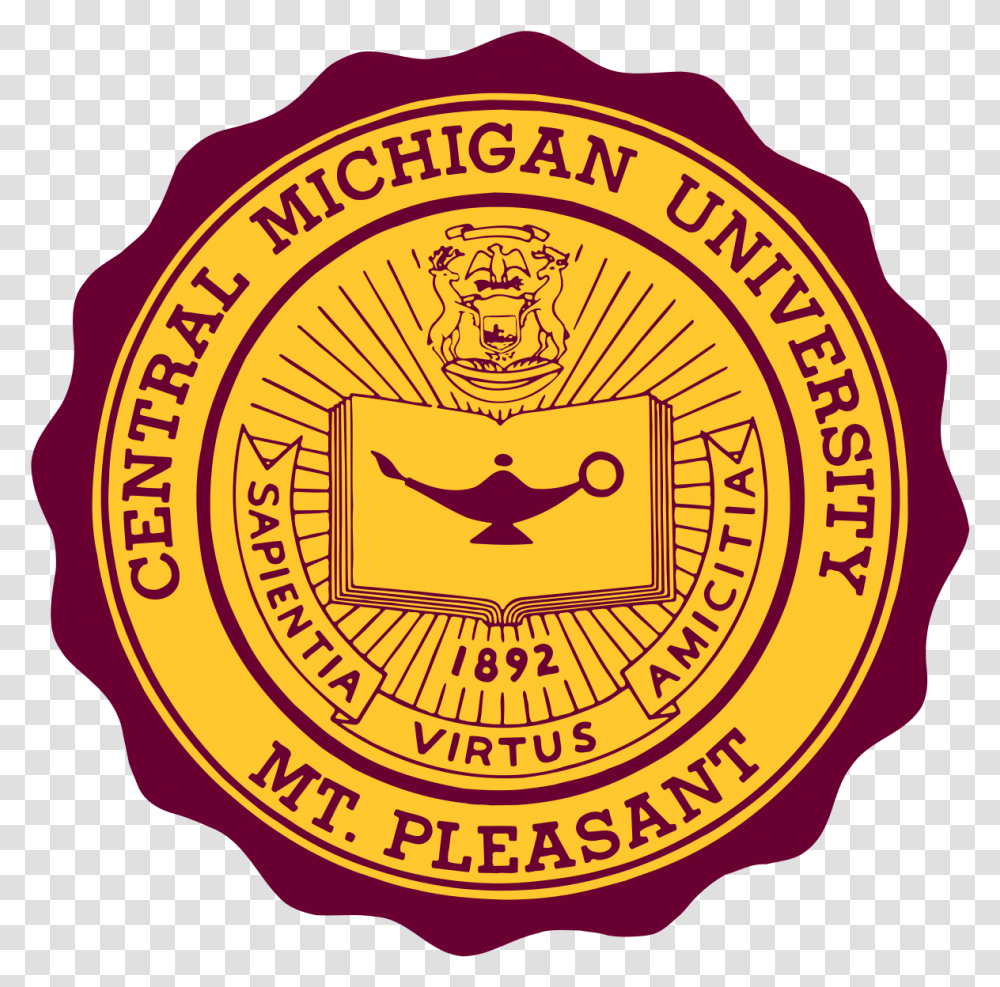 Central Michigan University Seal, Logo, Trademark, Badge Transparent Png