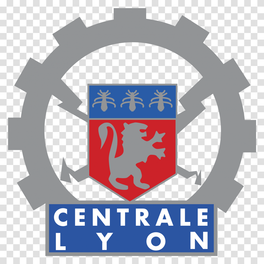 Centrale Lyon Logo Centrale Lyon, Machine, Armor, Wheel, Symbol Transparent Png