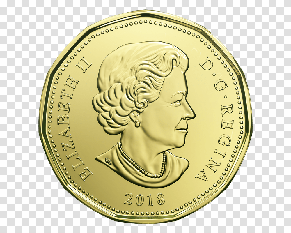 Cents Canada Canada Dollar Elizabeth 2 2018, Coin, Money, Gold, Person Transparent Png