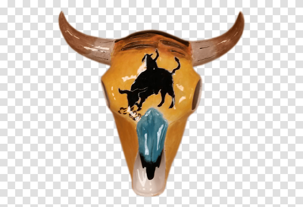 Ceramic Cow Skull Animal Figure, Bull, Mammal, Longhorn, Cattle Transparent Png