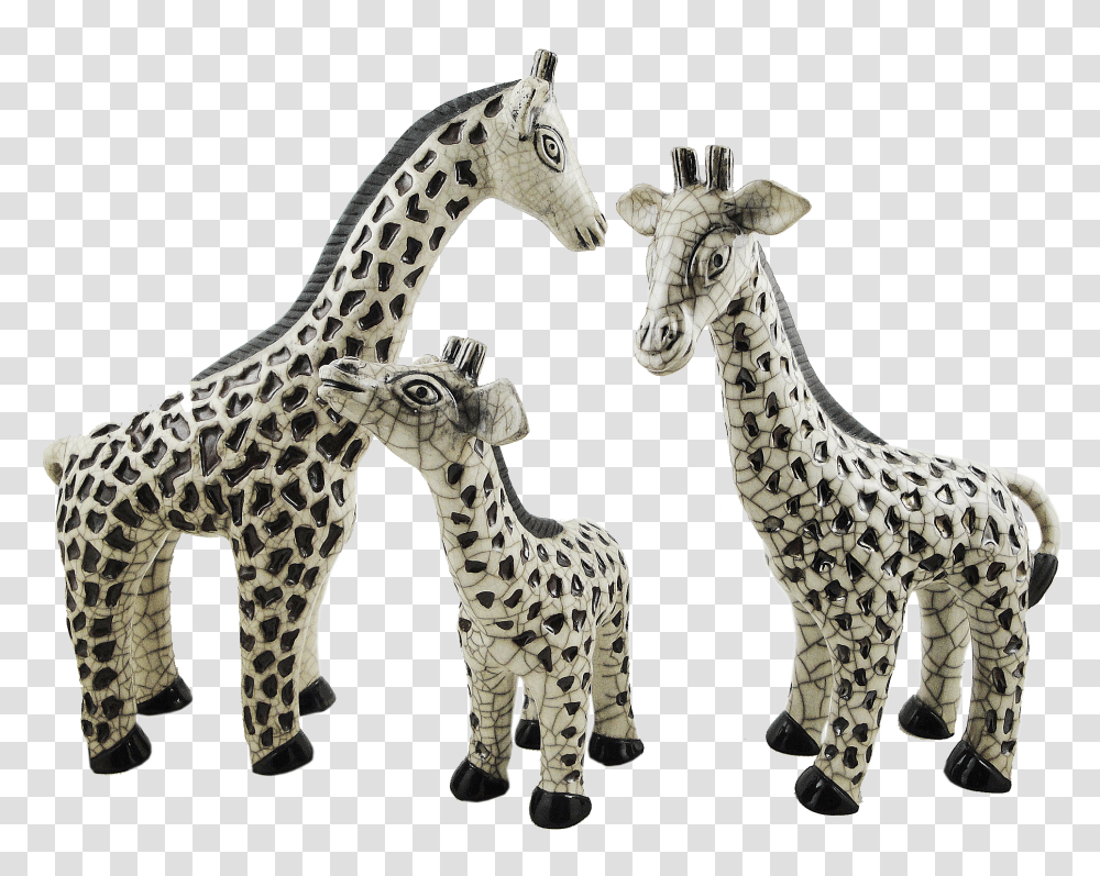 Ceramic Giraffe Set Giraffe, Animal, Mammal, Panther, Wildlife Transparent Png