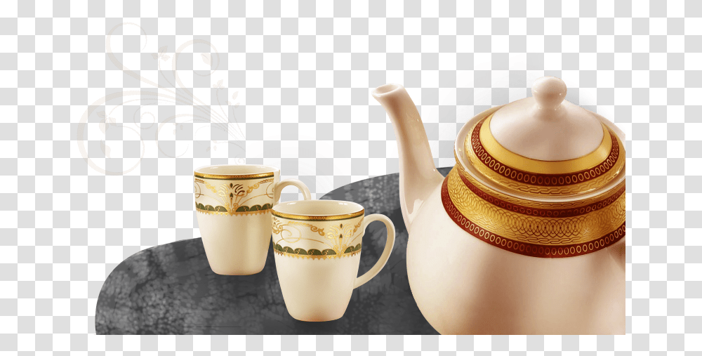 Ceramic, Pottery, Teapot, Cup, Saucer Transparent Png