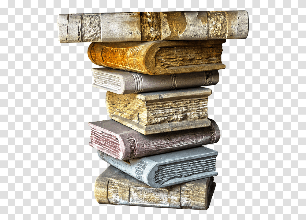Ceramic Stack Of Books, Money, Wood, Novel Transparent Png