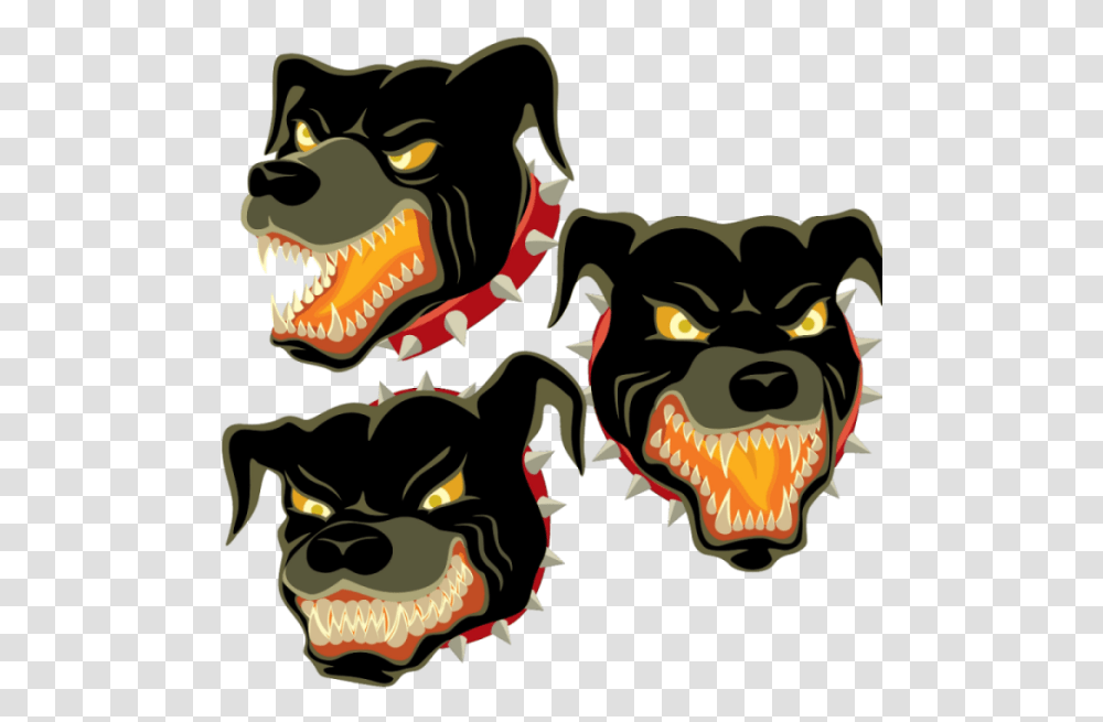 Cerberus Cartoon Clipart Rottweiler Clipart Angry, Dragon, Teeth, Mouth, Reptile Transparent Png