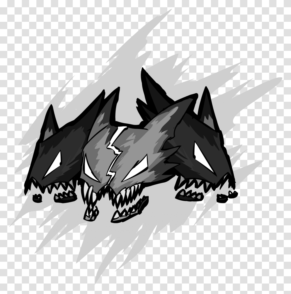 Cerberus, Dragon, Stencil Transparent Png