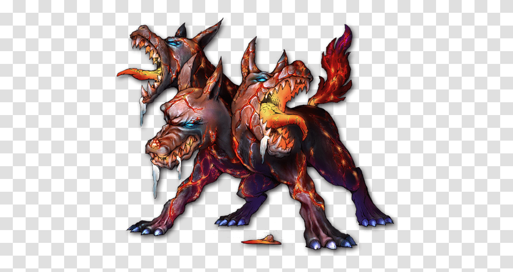 Cerberus Fire Clipart Illustration, Dragon, Painting Transparent Png