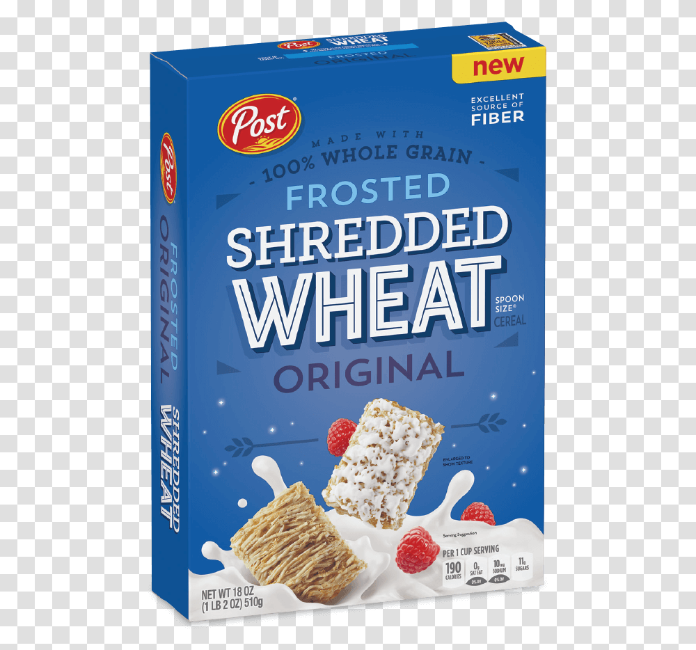 Cereal Box Frosted Shredded Wheat Cereal, Ice Cream, Food, Bread, Cracker Transparent Png