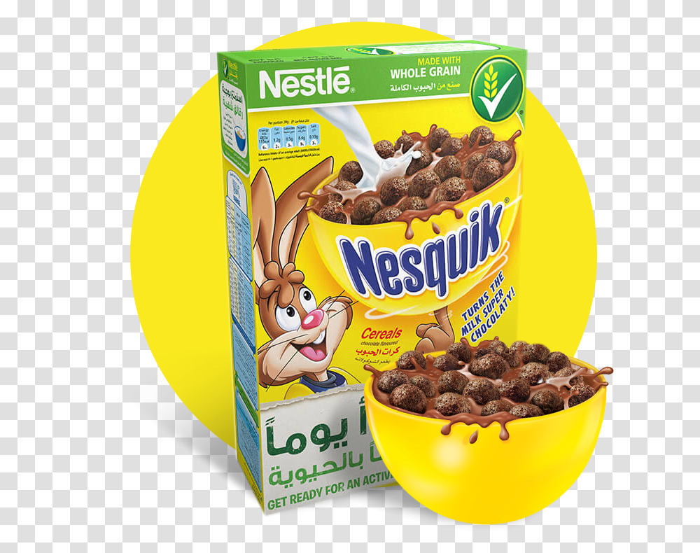 Cereal Whole Grain Nesquik Nestle 375gm Nesquik, Sweets, Food, Confectionery, Raisins Transparent Png